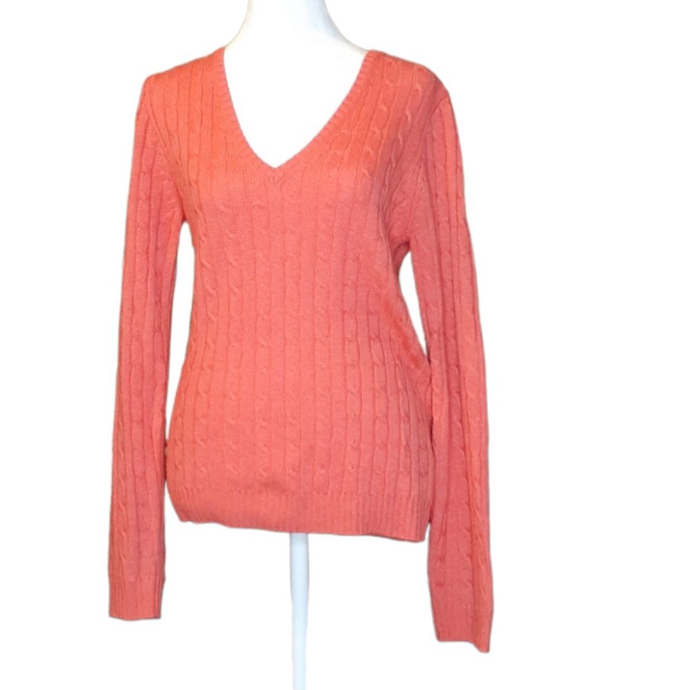 J.Crew sweater. Wool, Rayon, Nylon, Angora, Cashmere. Orange